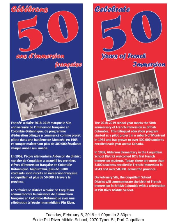 50yrs of French Immersion in SD43-Feb 5